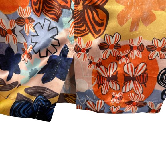 Acne Studios Delina Retro Floral Print Satin Shift‎ Dress Multicolor EU 34 - Picture 11 of 11